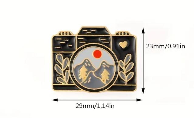 Camera Landscape Enamel Pin - Novelty•ish