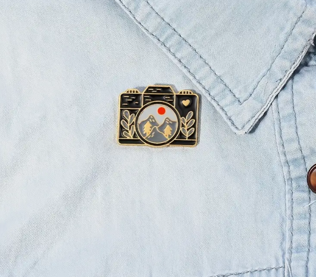 Camera Landscape Enamel Pin - Novelty•ish