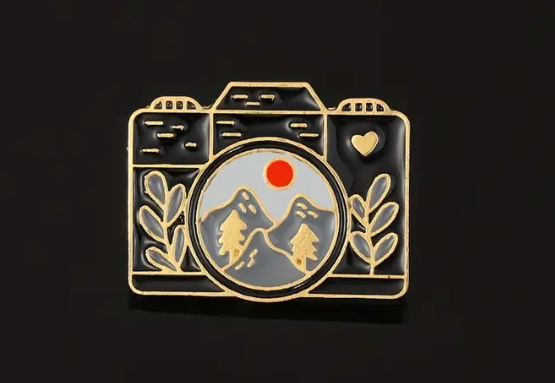 Camera Landscape Enamel Pin - Novelty•ish