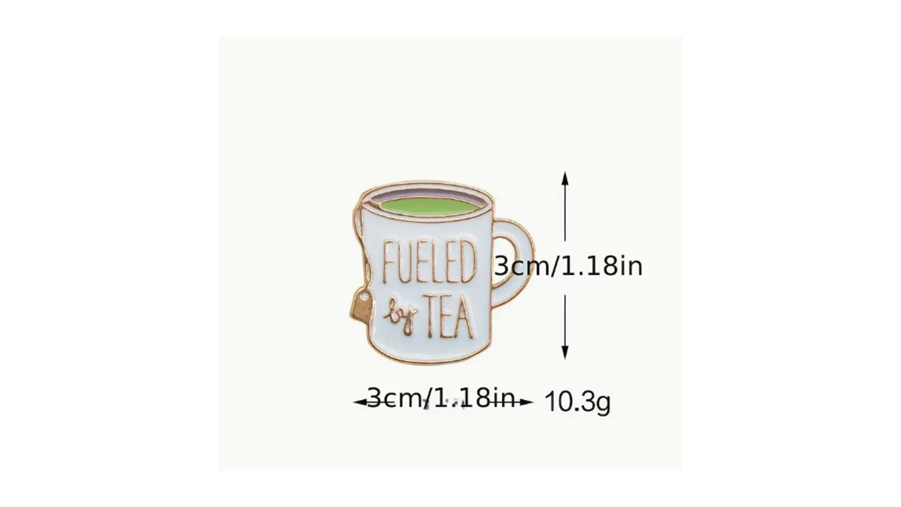 Fueled by Tea Enamel Pin - Novelty•ish