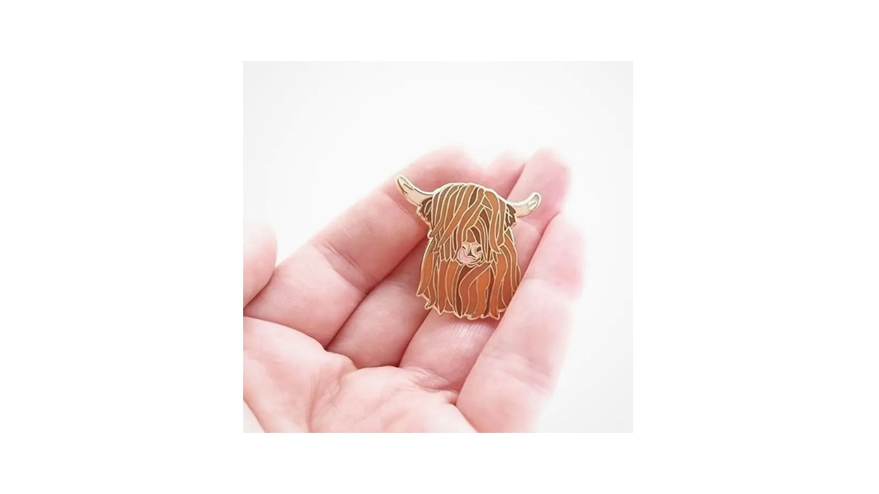 Highland Cow 2 Enamel Pin - Novelty•ish