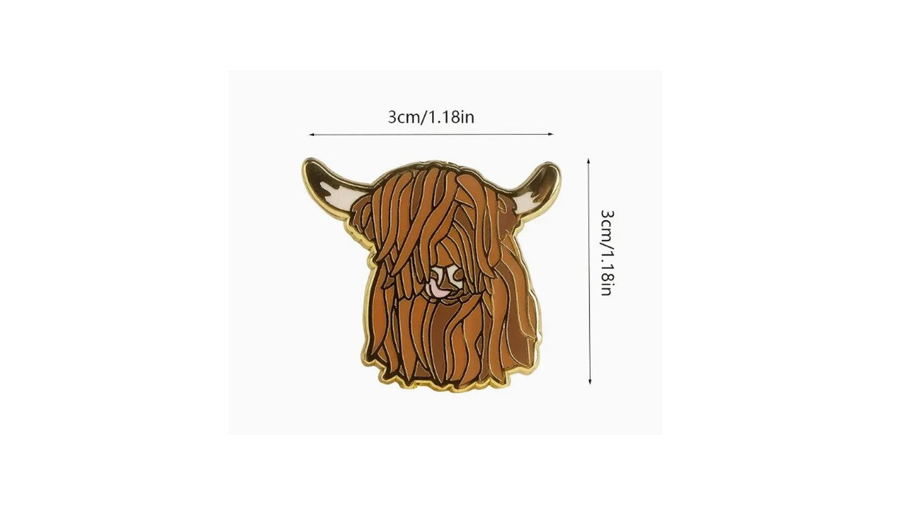 Highland Cow 2 Enamel Pin - Novelty•ish