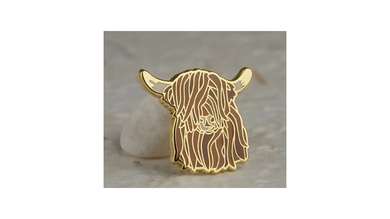 Highland Cow 2 Enamel Pin - Novelty•ish