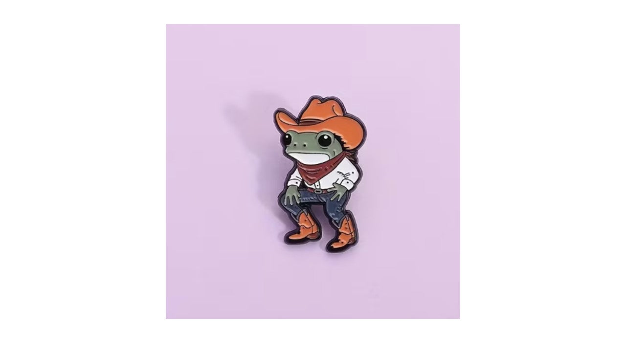 Cowboy Frog Enamel Pin