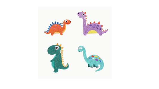 Pack of 4 Dinos Iron-On Patches