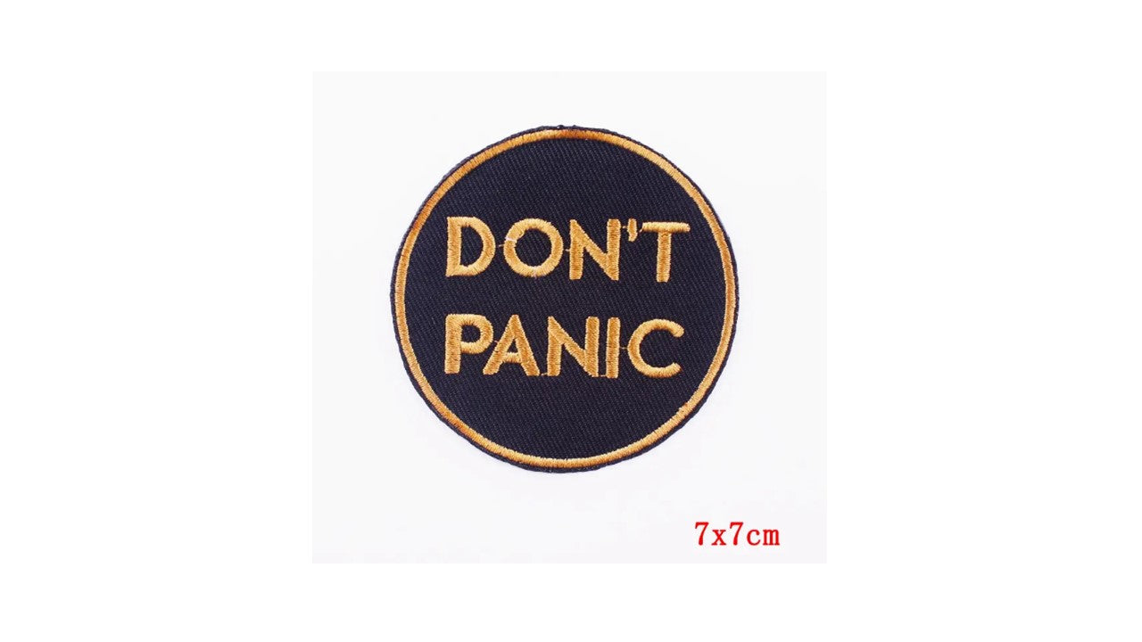 Don't Panic Iron On Patch - Novelty•ish