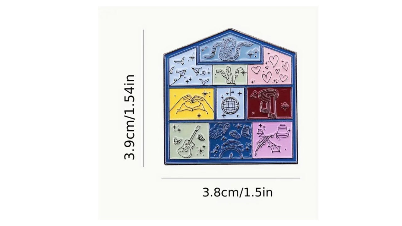 Inspired By Swift, T Eras House-Shaped Enamel Pin