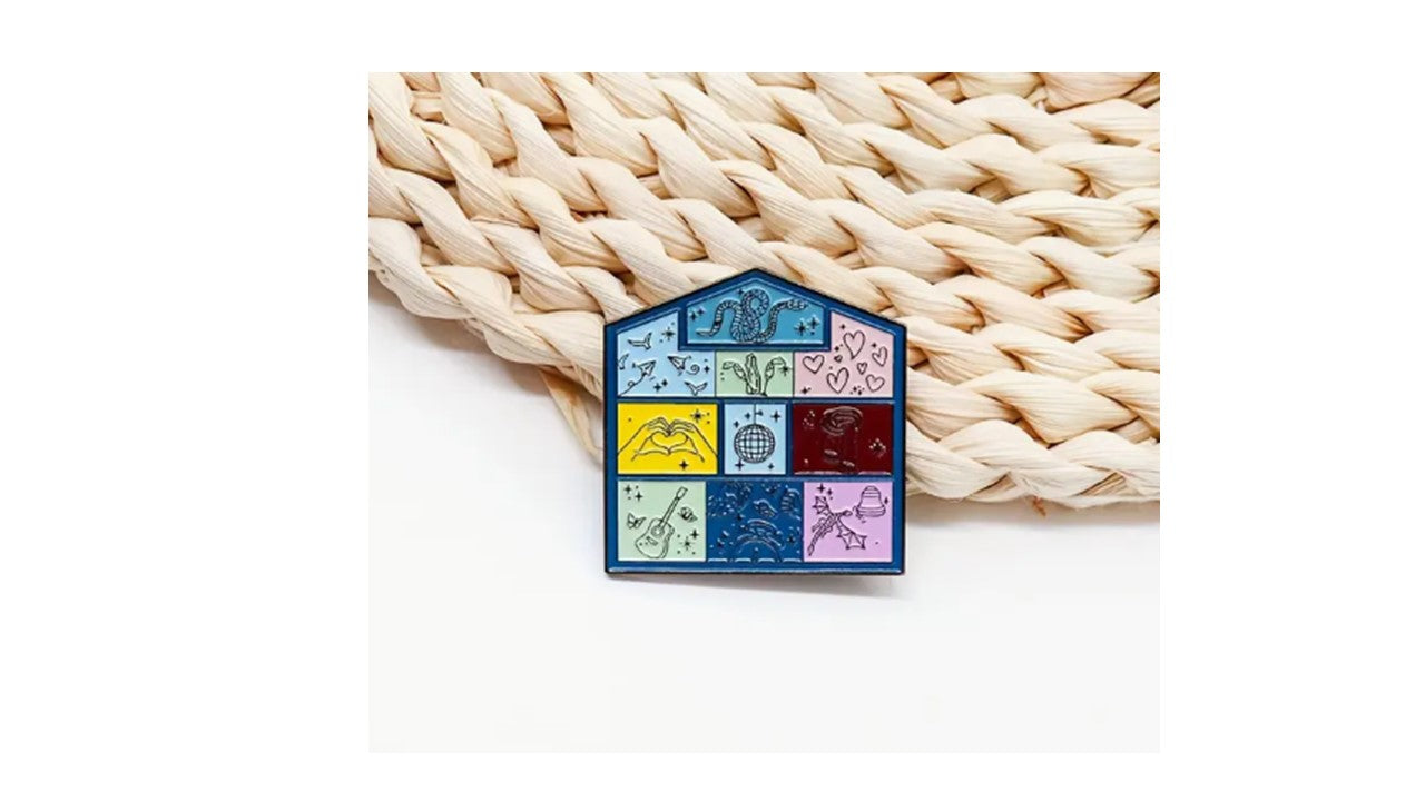 Inspired By Swift, T Eras House-Shaped Enamel Pin