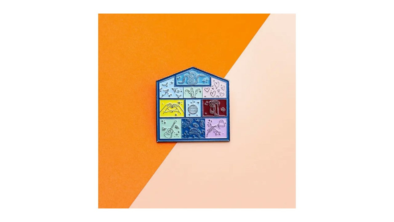 Inspired By Swift, T Eras House-Shaped Enamel Pin