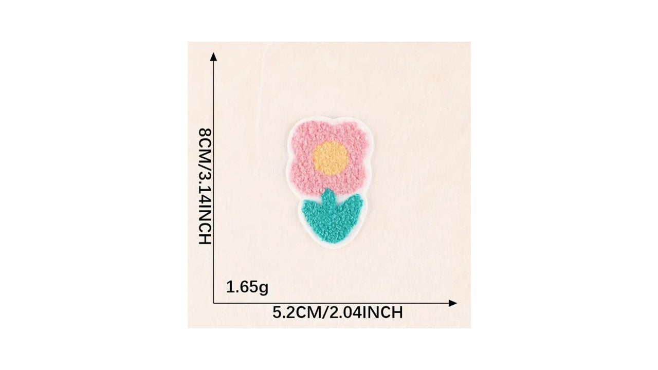 Fluffy Flowers and Fruit Iron-On Patch - Novelty•ish