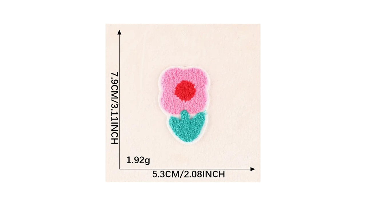 Fluffy Flowers and Fruit Iron-On Patch - Novelty•ish