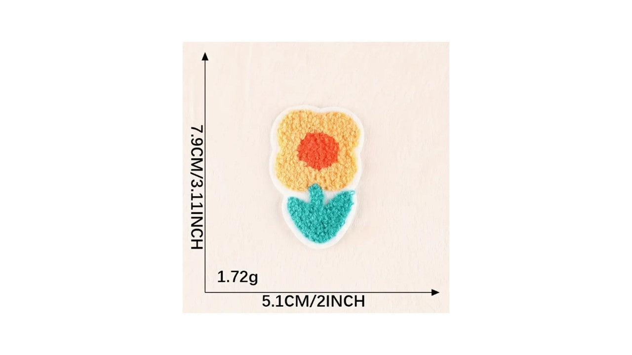 Fluffy Flowers and Fruit Iron-On Patch - Novelty•ish