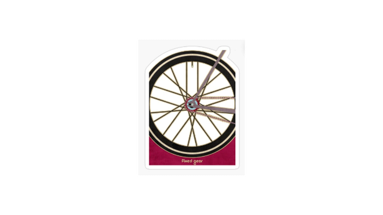 Single Speed Bicycle Sticker - Novelty•ish