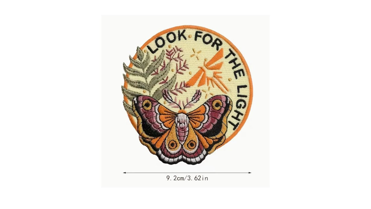 Look for the Light Iron-On Patch - Embroidered Motivational Badge