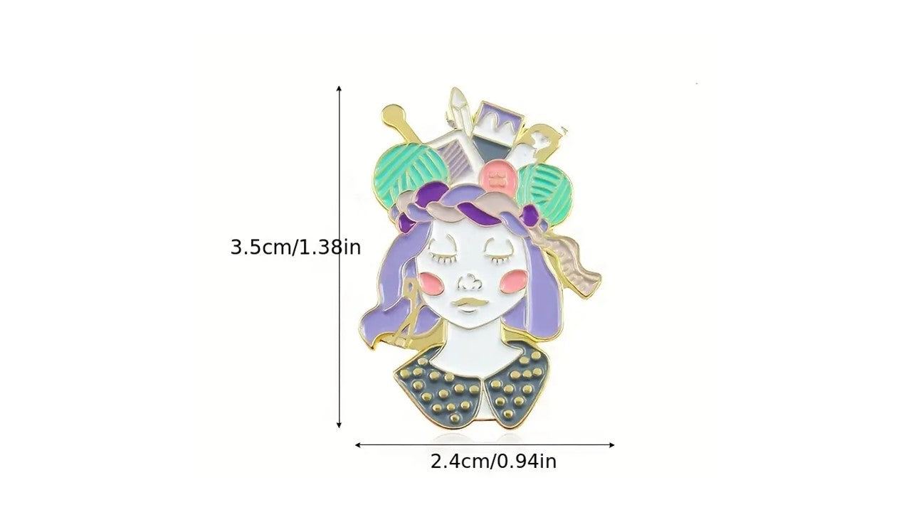 Cartoon Maker Girl Enamel Pin - Novelty•ish