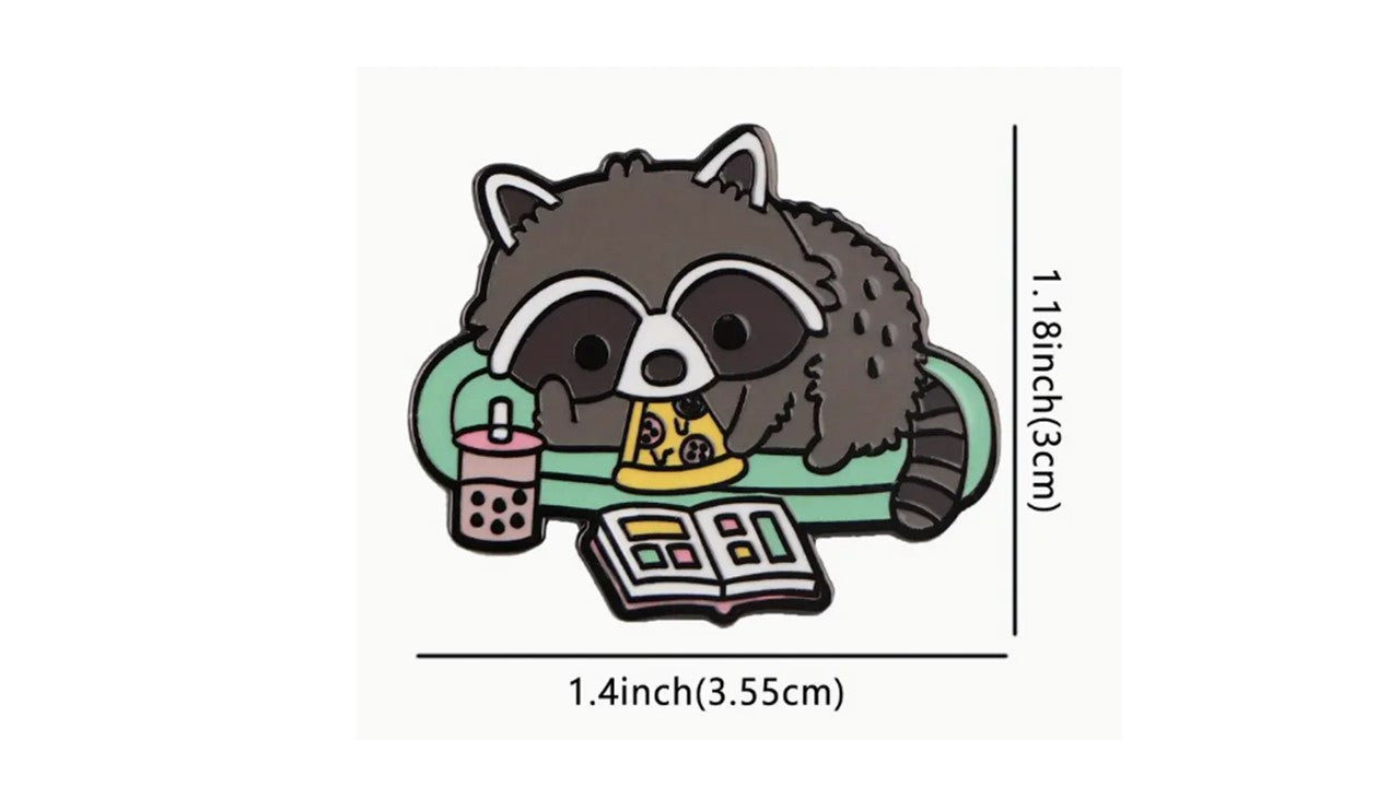 Raccoon Relaxation Enamel Pin