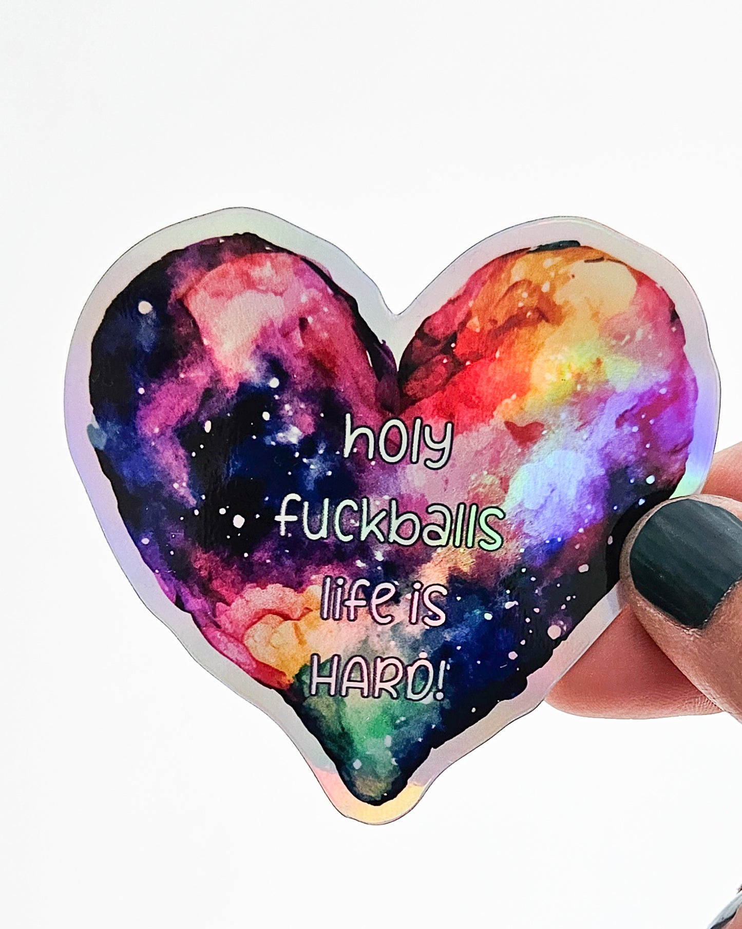 Holy Fuckballs Holographic Vinyl Sticker