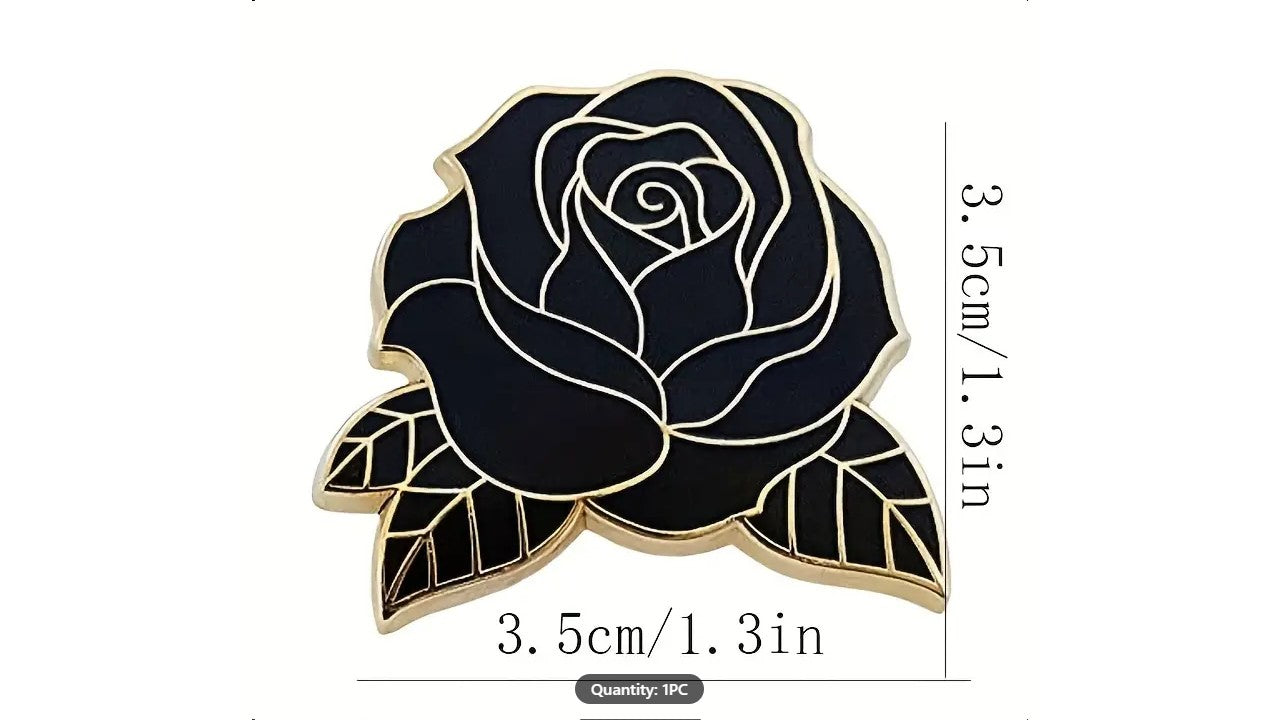 Black Rose Enamel Pin - Novelty•ish