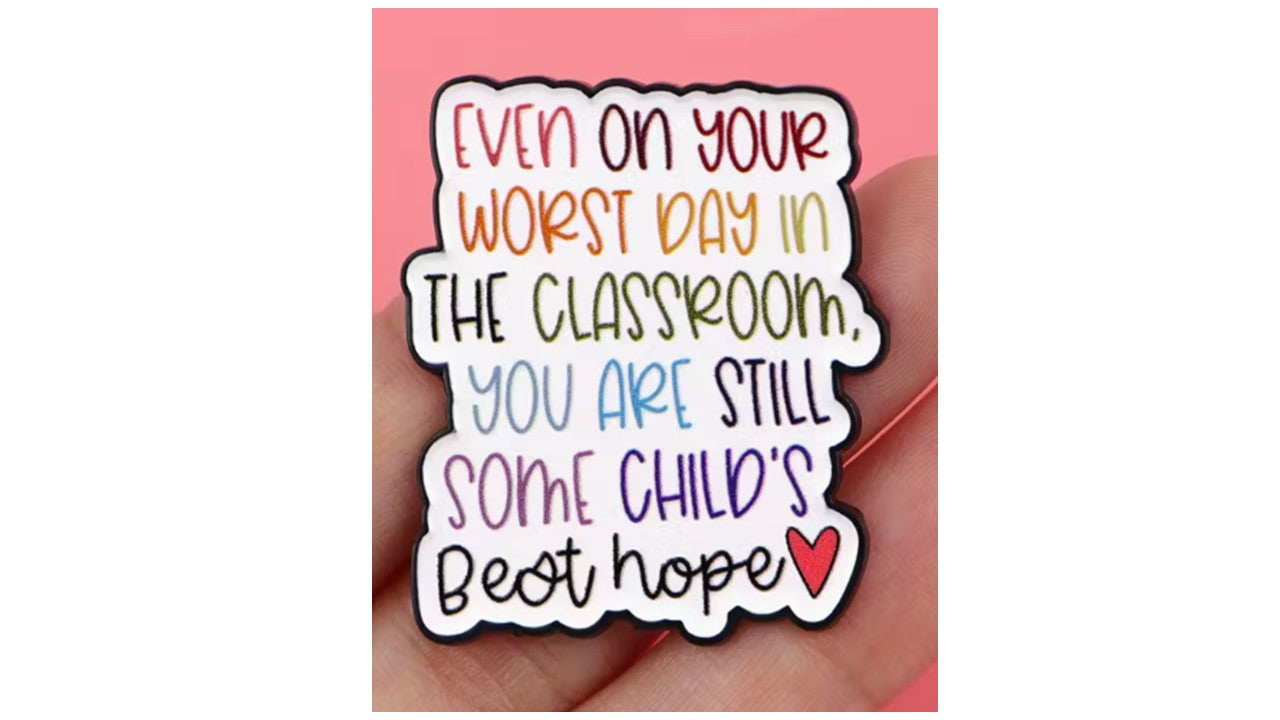 Teacher Appreciation Enamel Pin - Thank You Gift for Teachers