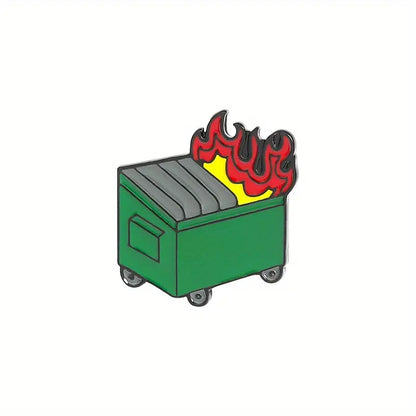 Dumpster Fire Enamel Pin - Novelty•ish