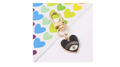 Evil Eye Heart Charm Keychain - Novelty•ish