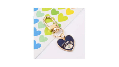 Evil Eye Heart Charm Keychain - Novelty•ish