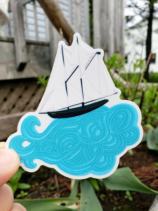 Clear Bluenose Ship Sticker - Novelty•ish