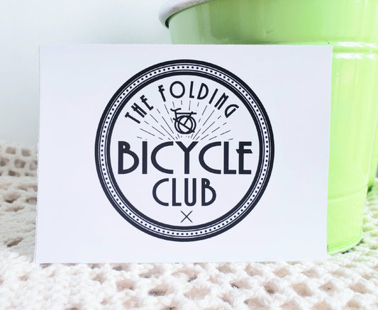 Folding Bicycle Club Logo Sticker - Novelty•ish