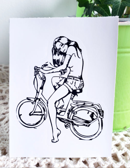 Fixie Girl Sticker - Novelty•ish