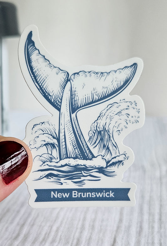 Whale Tail New Brunswick Sticker - Novelty•ish