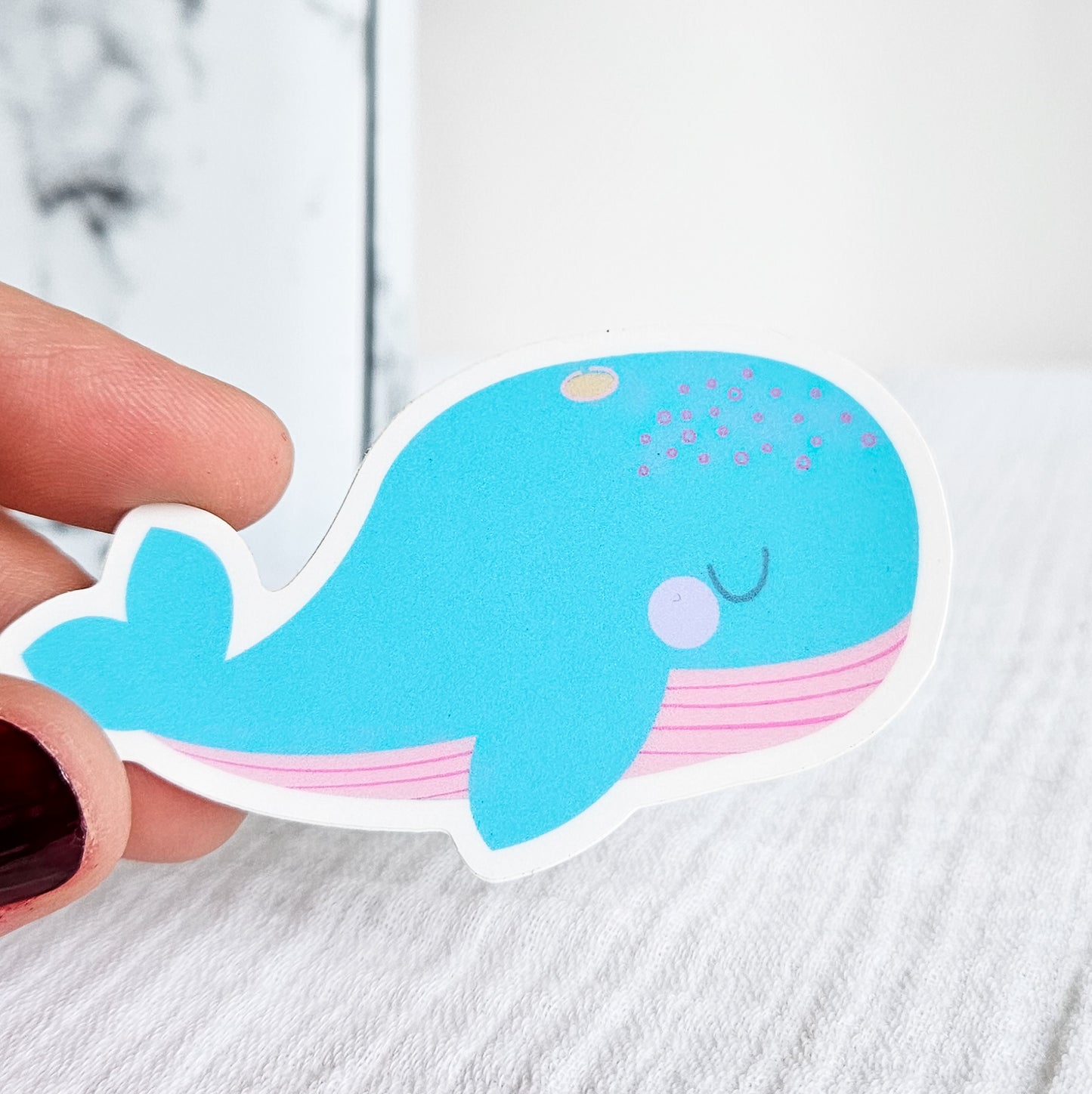 Cute Teal Whale Sticker - Novelty•ish