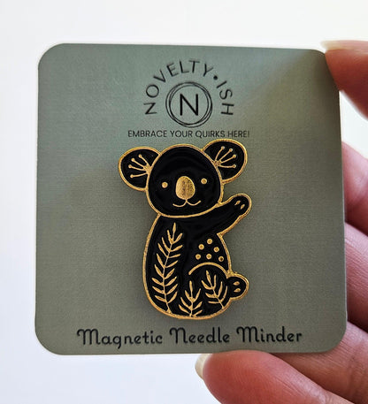 Black and Gold Koala Needle Minder - Novelty•ish