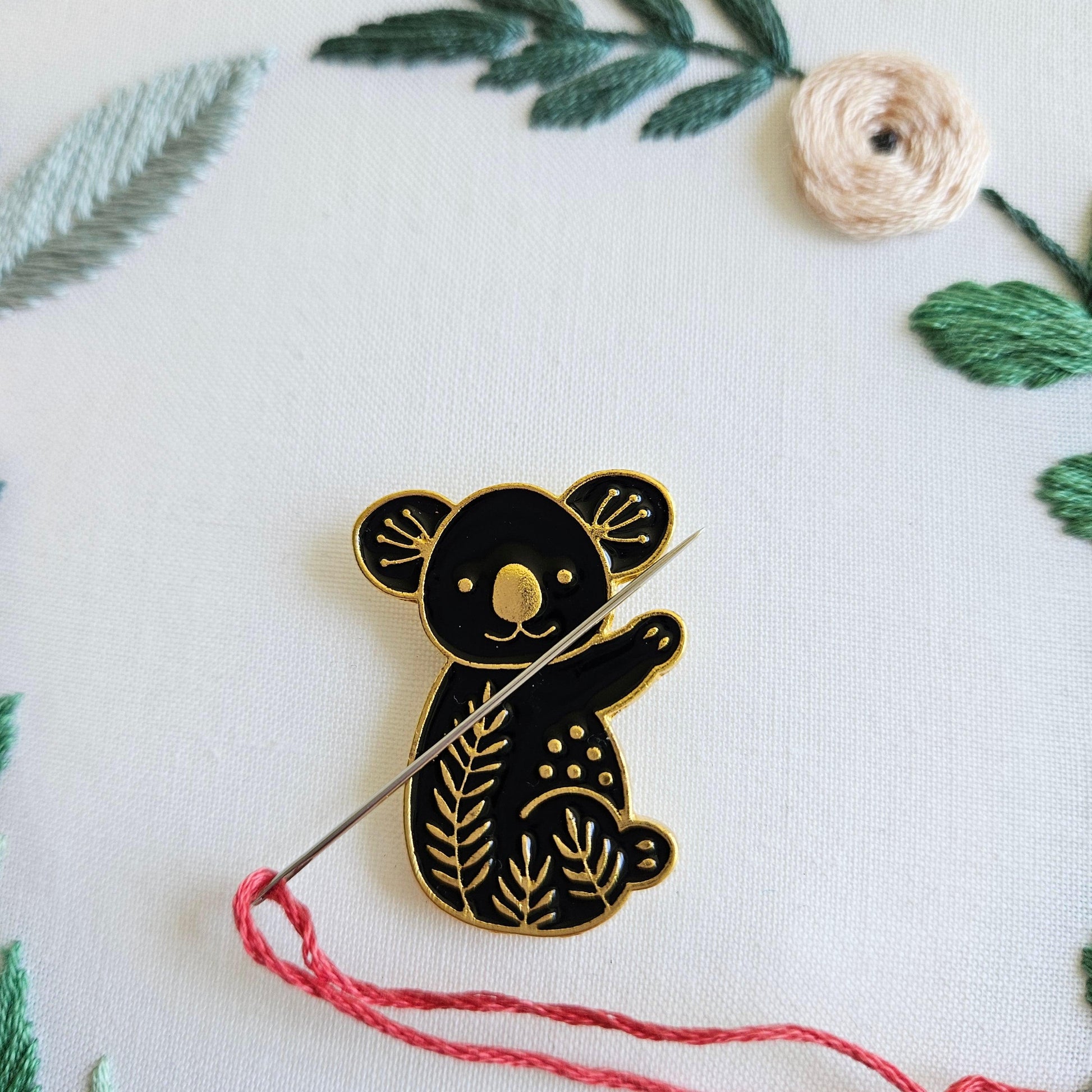 Black and Gold Koala Needle Minder - Novelty•ish