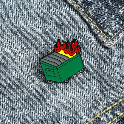 Dumpster Fire Enamel Pin - Novelty•ish