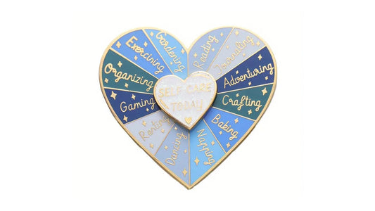 Blue Self Care Spinning Enamel Pin - Novelty•ish