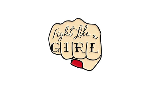 Fight Like a Girl Enamel Pin - Novelty•ish