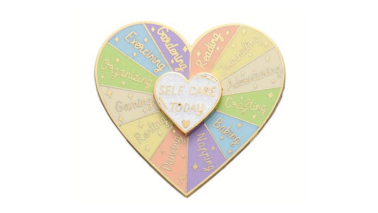 Pastel Self Care Spinning Enamel Pin - Novelty•ish