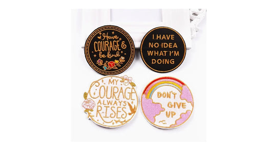 Assorted Phrases Iron-On Patches