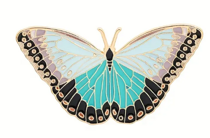 Teal Butterfly Enamel Pin - Novelty•ish