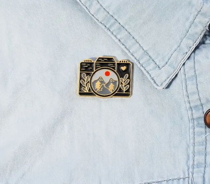Camera Landscape Enamel Pin - Novelty•ish