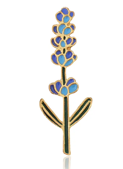 Dainty Lavender Sprig Enamel Pin - Novelty•ish