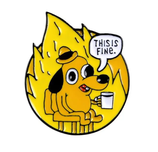 This is Fine Dog Enamel Pin - Novelty•ish