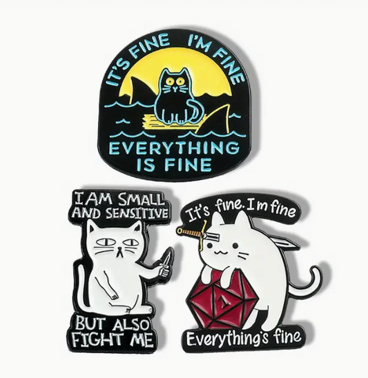 Danger Cats Enamel Pin Set - Novelty•ish