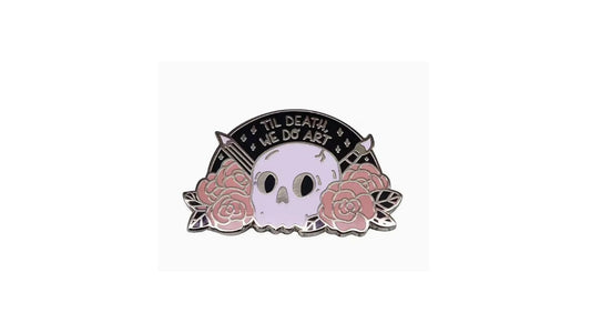 'Til Death We Do Art Black Enamel Pin - Novelty•ish