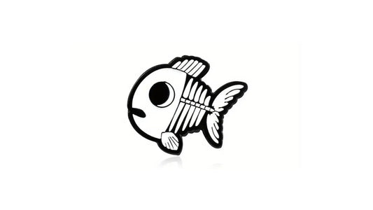 Skeletal Fish Baby Enamel Pin - Novelty•ish