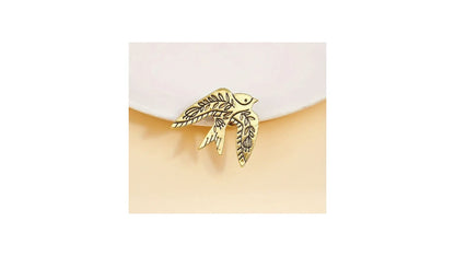 Vintage-Inspired Gold Metal Animal-Shaped Pins