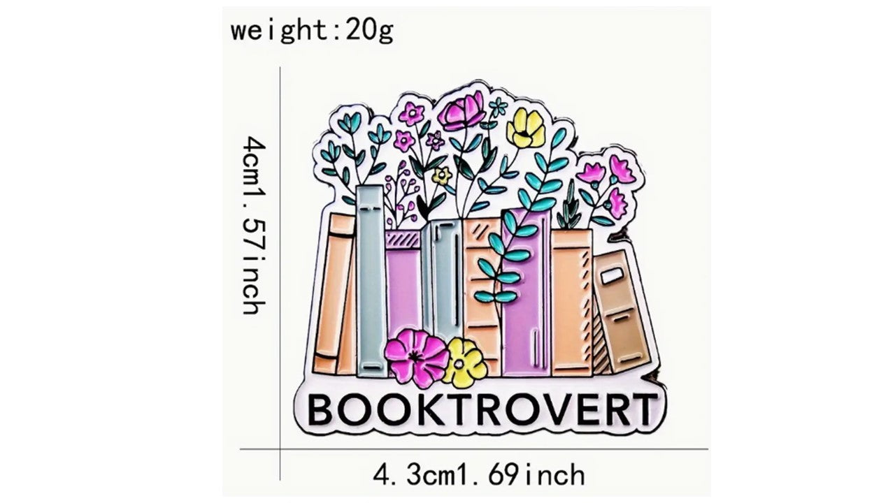 Booktrovert Enamel Pin - Novelty•ish