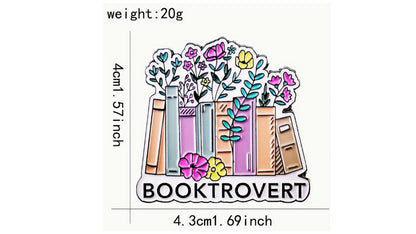 Booktrovert Enamel Pin - Novelty•ish