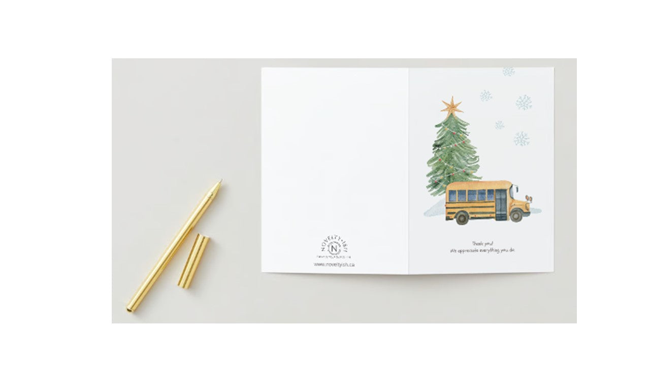 Bus Driver Holiday Card