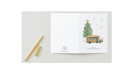 Bus Driver Holiday Card